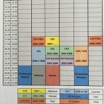 Rappel des horaires des entrainements